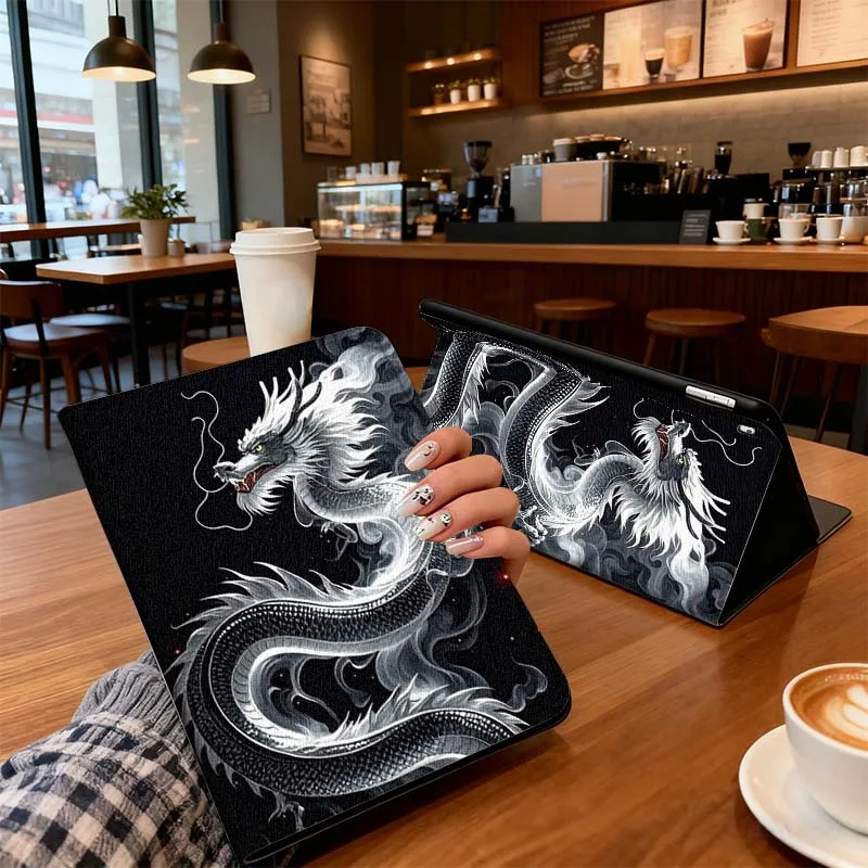 Dragon Dark Art Cool Pattern For iPad Pro Air Mini 2 3 4 5 6 7 7th 8th 9th 10th 11th 10.2 9.7 10.5 10.9 11 13 Inch Tablet Case