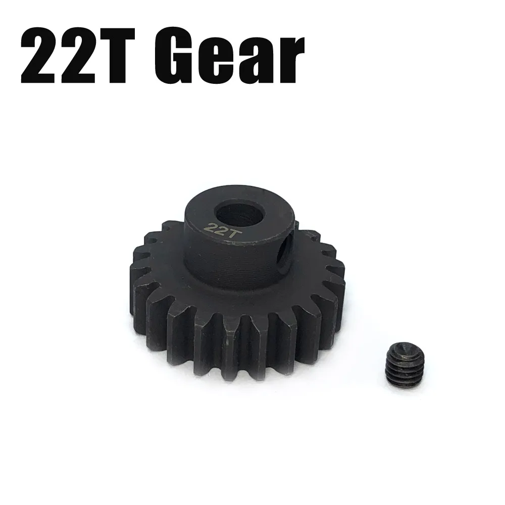 Ysido 20t 21t 22t pinhão do motor engrenagem de aço endurecido 5mm eixo para rc crawler peça do carro curto curso caminhão traxxas 1/5 xmaxx 8s