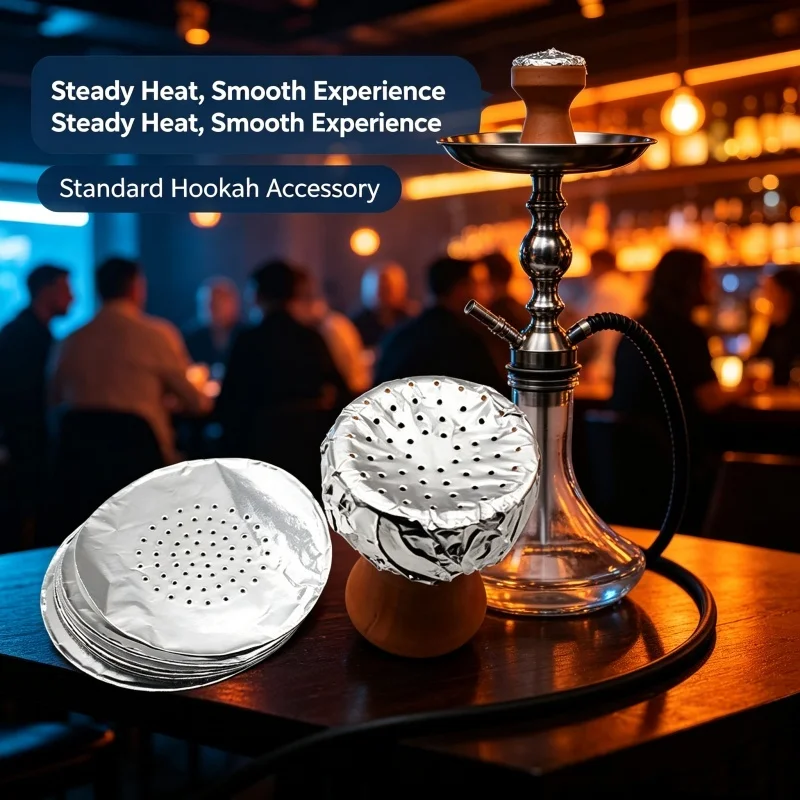 50Pcs/Pack Hookah Shisha Aluminum Foil Paper with Hole for Water Pipe Sheesha Chicha Narguile Accessories