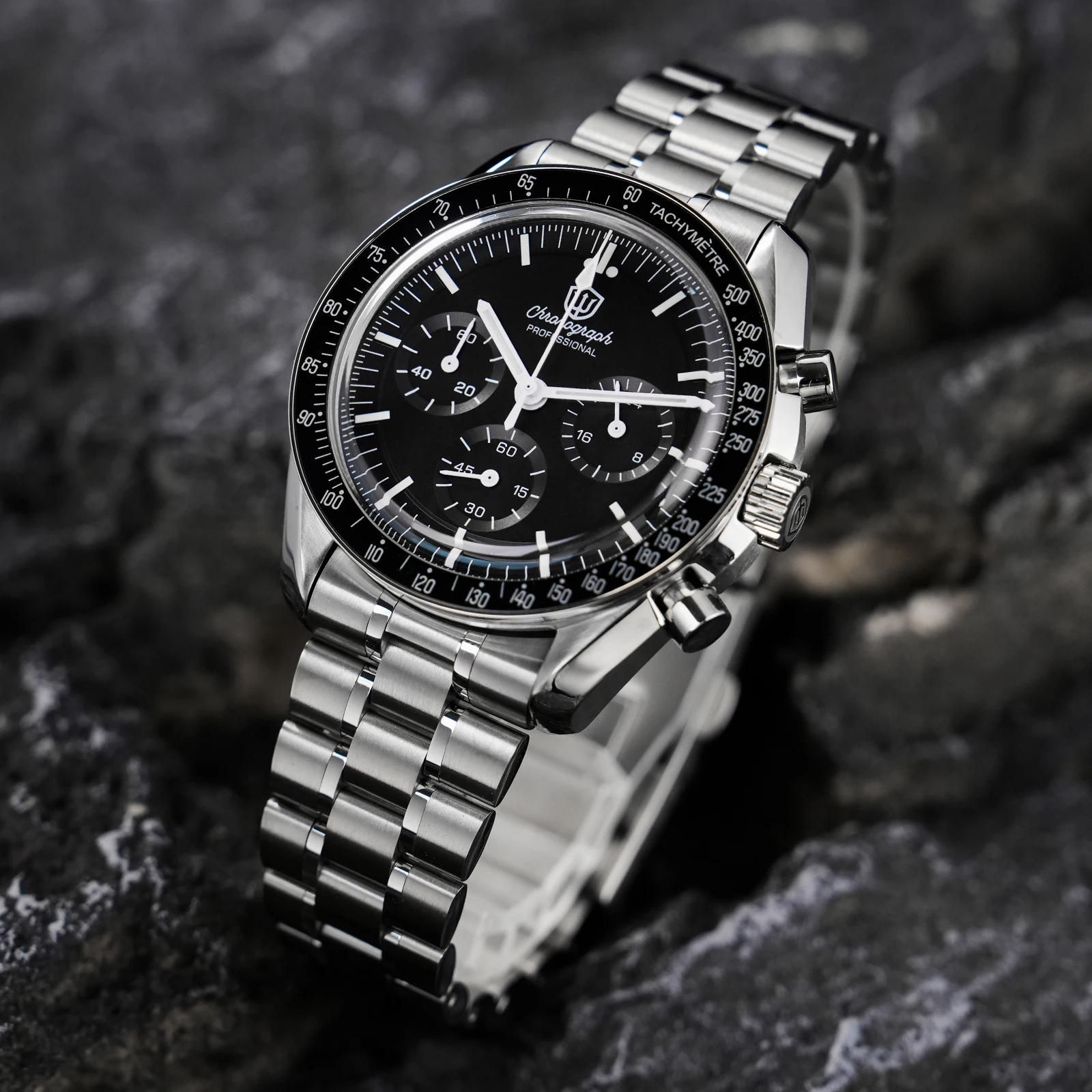 Watchdives WD1863 39 مللي متر VK63 ساعة كرونوغراف OTF المشبك الاجتياح حركة الكوارتز الياقوت مضيئة 100 متر ساعات مقاومة للماء