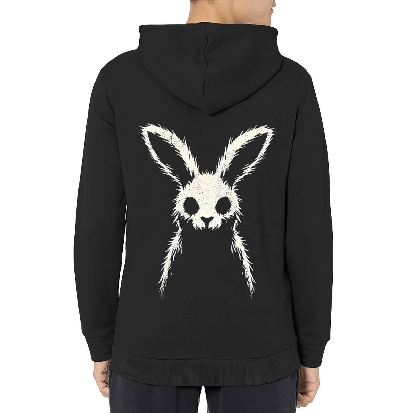 

Creepy Cute Bunny Silhouette Hoodie anime clothing men wear men's coat hooded shirt tracksuit men