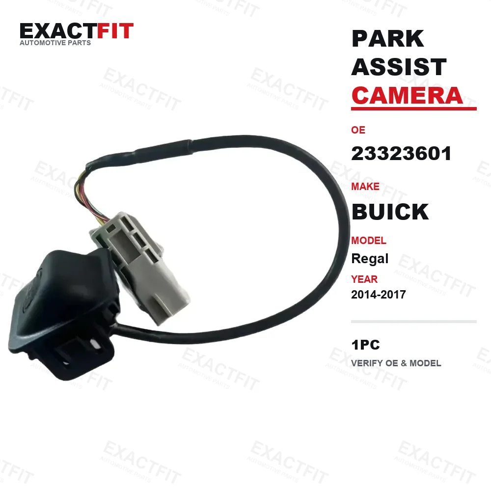 23323601 Rear View Park Assist Camera for Buick Regal 2014-2017 OE 22801897 Gray Connector Harness with Mounting Bracket