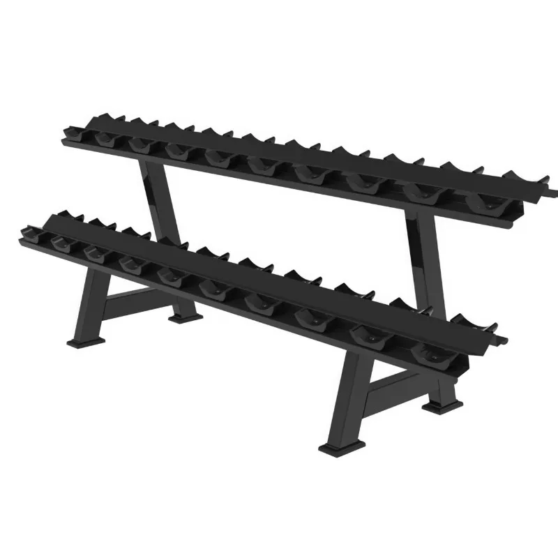 Commercial Dumbbell Rack Steel Gym Strength Training Gear Stable Durable Structure for Standard Indoor Fitness Training Layout