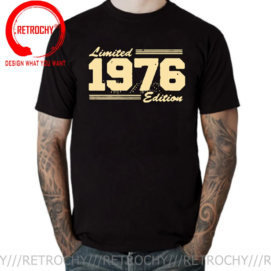 2024 Summer Hot Sale Brand Fashion Casual Born in 1976 T Shirt Vintage Limited Edition 1976 Men T Shirt Classic Designer t-shirt