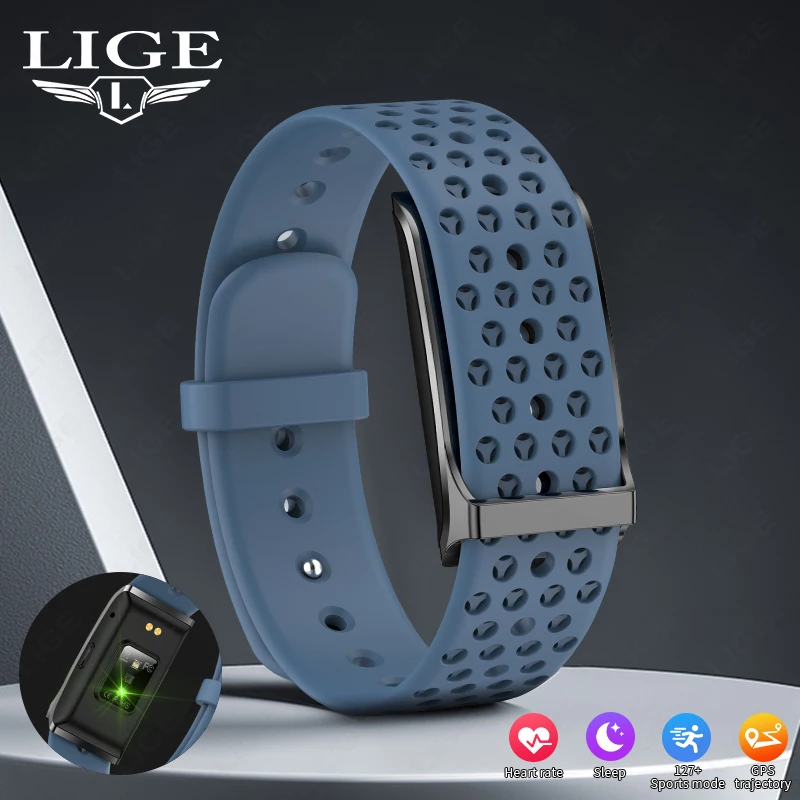 

Смарт-часы LIGE без экрана для мужчин, спортивные, для активного отдыха, с монитором сердечного ритма, водонепроницаемые 1ATM, новые смарт-часы для Android и iOS 2026
