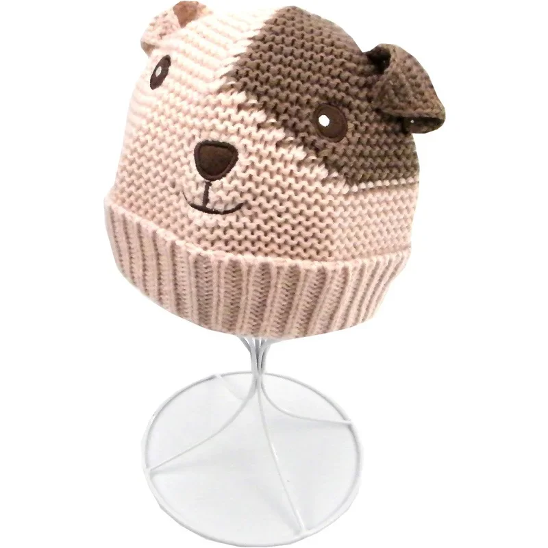 

Baby Boys Girls Hats Newborn Photography Props Kids Autumn Winter Caps Cartoon Dog Design For Children Baby Muts KF241