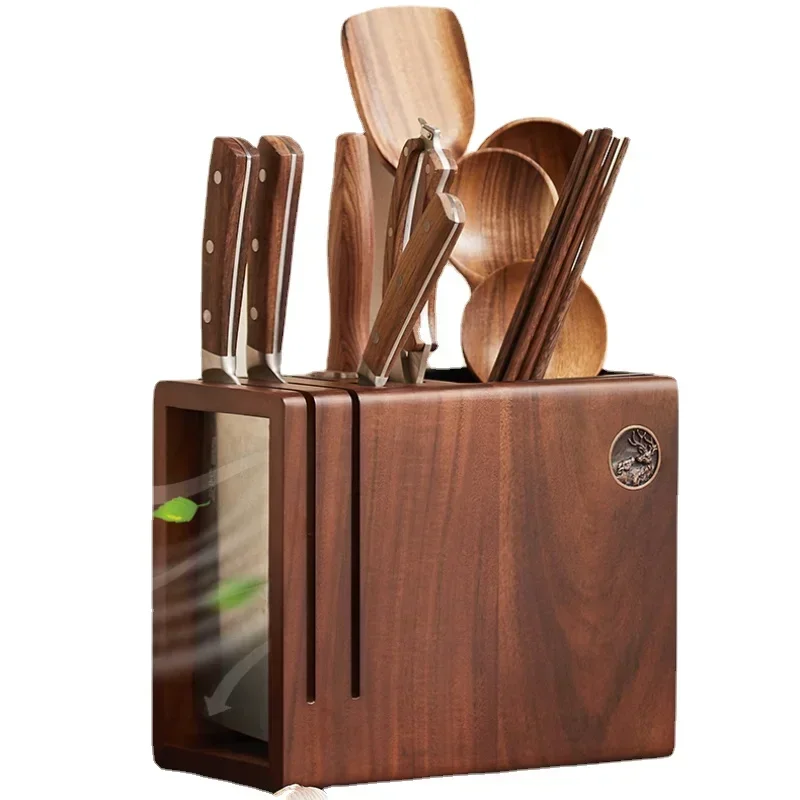 

Постмодернистское кухонное хранилище из дерева акации, большая ручная резная полка, прочный и прочный кухонный органайзер для эффективного пространства