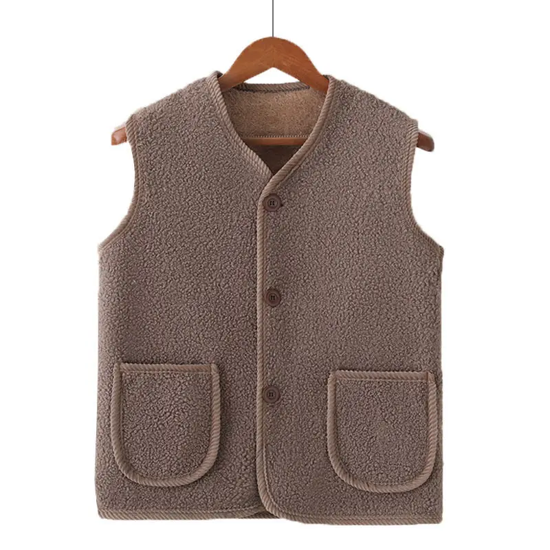 Coat  Vest   Autumn and Winter with Thick Velvet  New Style for External Wear To Keep Warm