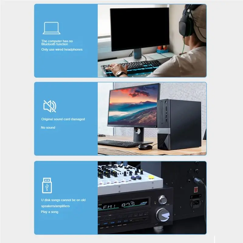 DT51 USB Volume Control Knob, Multimedia Computer Speaker Controller with One-Key Mute, Bluetooth Play Pause Skip