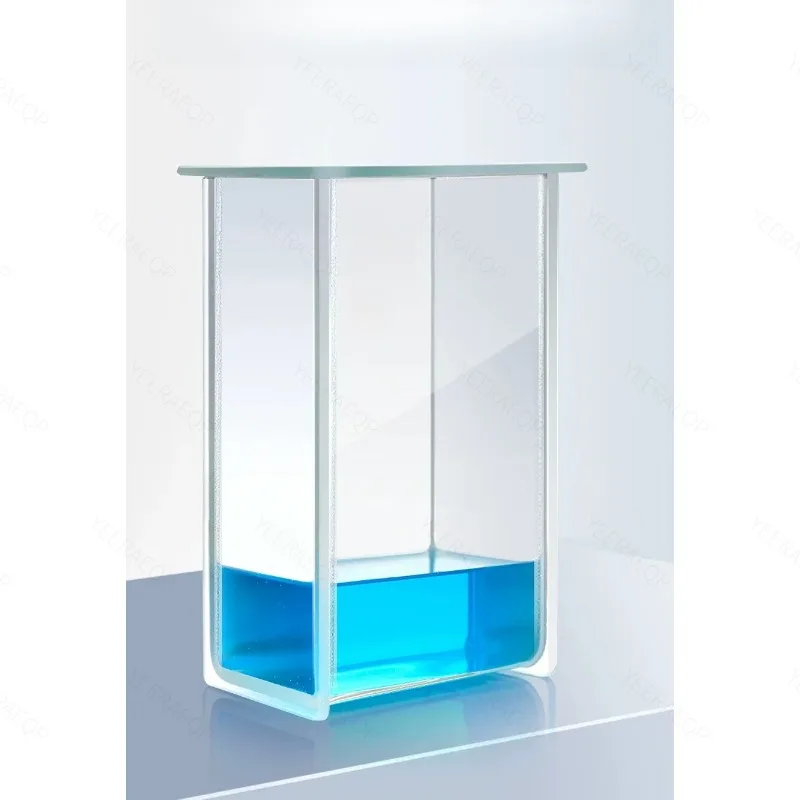 Heavy-duty Molded Glass Single Trough TLC Developing Tank, Laboratory Solvent Staining Vessel, Thin Layer Chromatography Chamber