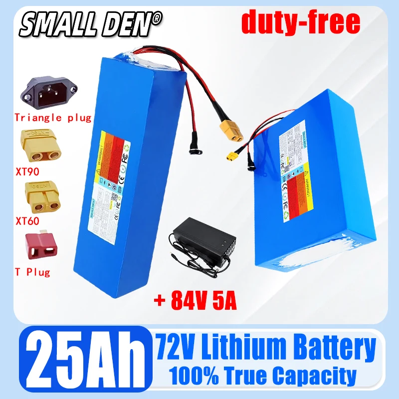 

72V 25Ah rechargeable lithium battery pack 20S 5P 21700 72V 2000W 3000W high-power battery advantage battery+84V 3A 5A charger