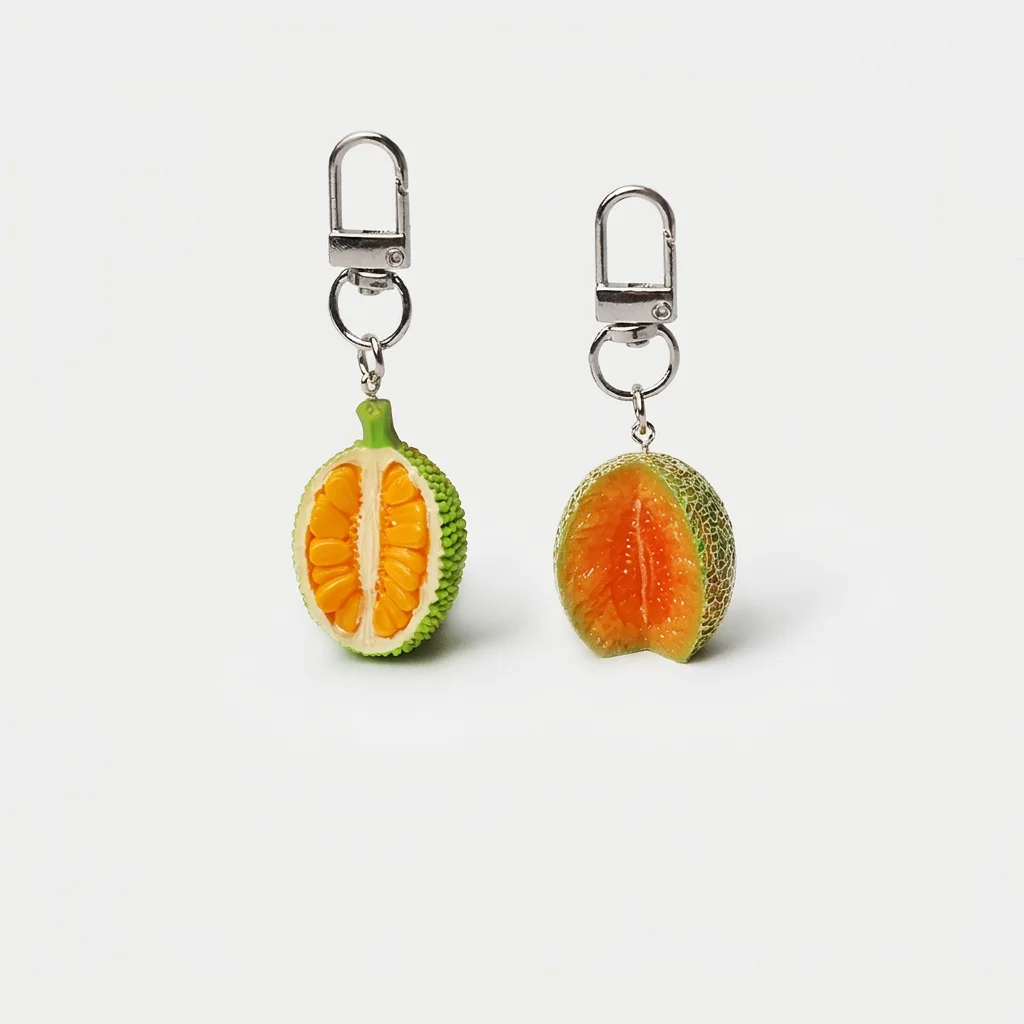 Keychain Accessory Unique Fruit Bag Charm Fruit Shaped Keychain 3d Simulated Fruit Keychain For Daily Out Casual Dating Keys