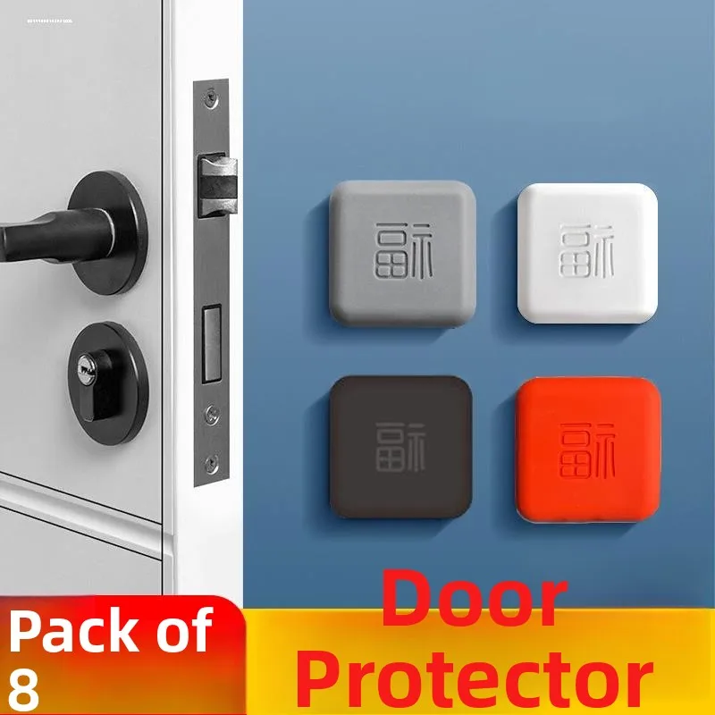 Smart Lock Anti-Collision Pad Wall Protection Silicone Door Handle Background Intelligent Finger Print Lock Protection Pads