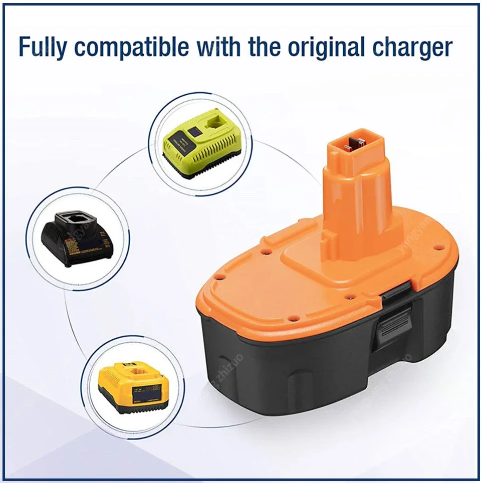 18V 4.0Ah 5.0Ah 6.0Ah Ni-MH Battery For Dewalt DC9096 DE9039 DE9096 DE9098 DE9503 DC212 DC330 Cordless Drill Replacement Battery