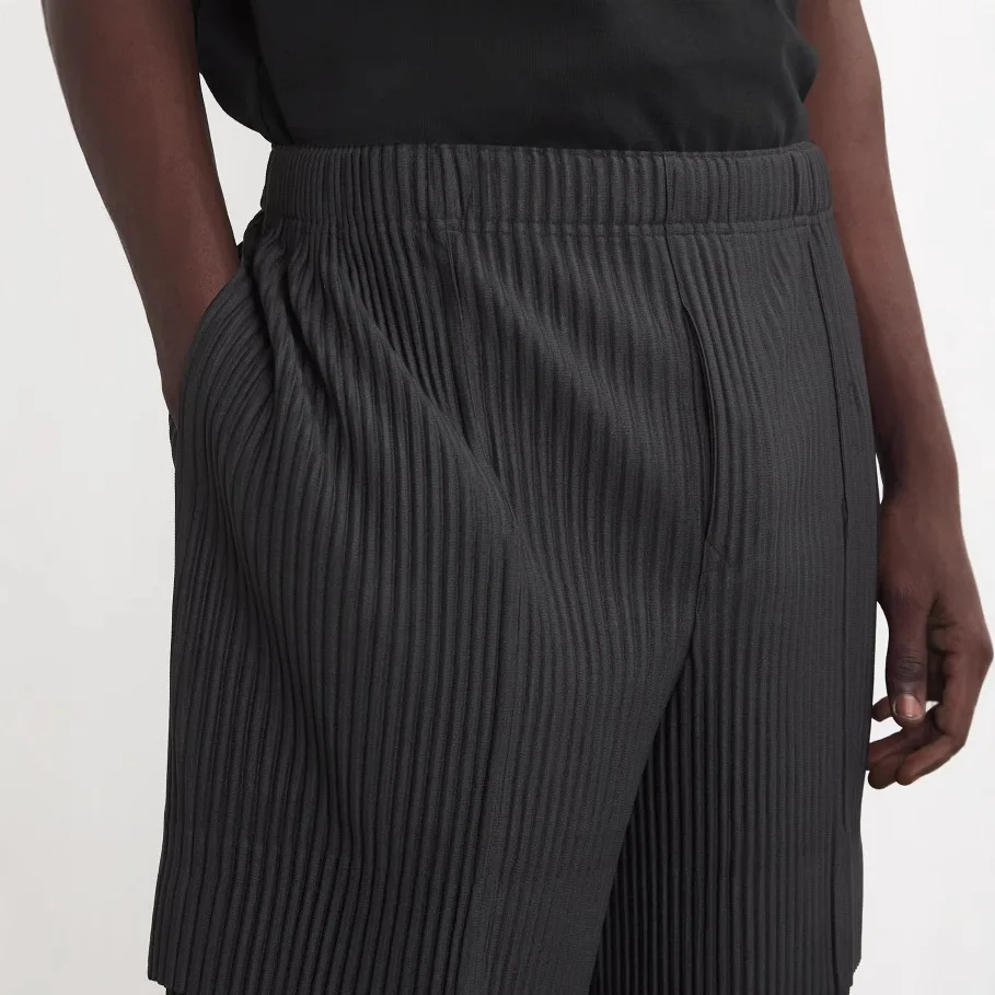 Men's Casual Tooling Shorts 2025 Fashion Simple High Elastic Pleated Pants Versatile Sports Mountaineering Pants Men's Tide