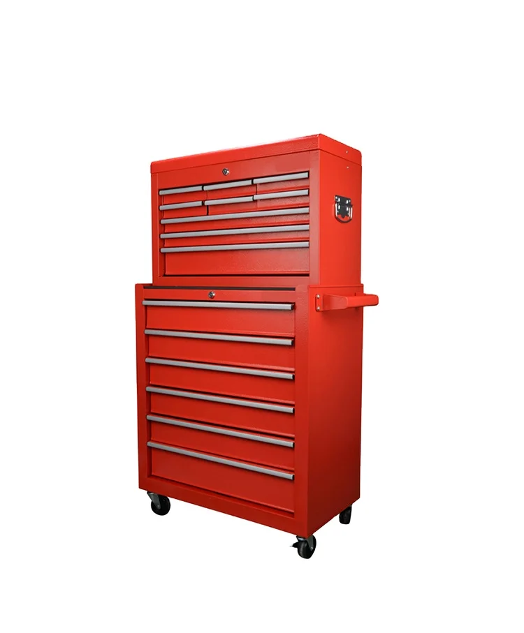 CE Certified 15-Drawer Heavy Duty Rolling Tool Cabinet SPCC Cold Steel Construction Electrostatic Powder Coat Finish OEM