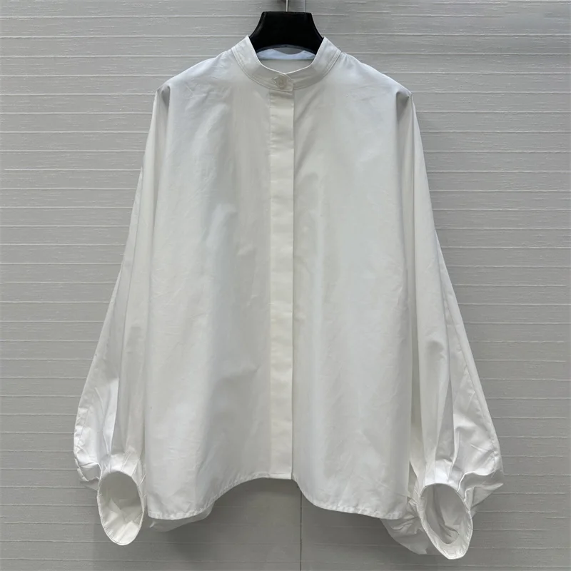 

Women's shirt New autumn 2025 single breasted slim fit long sleeved top High quality pure cotton Women's blouse y2k Women top
