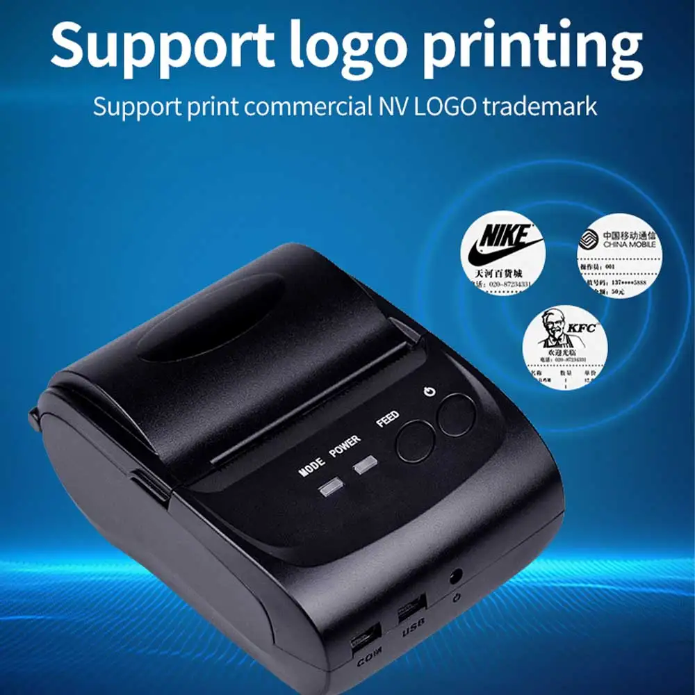 HZTZ Mini Bluetooth Printer Thermal Printer ticket receipt USB Portable Wireless For Android IOS And Windows 58mm Printer