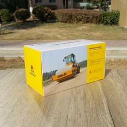 1:35 Scale Lingong RS8220 Single Steel Wheel Road Roller Engineering Vehicle Alloy Model