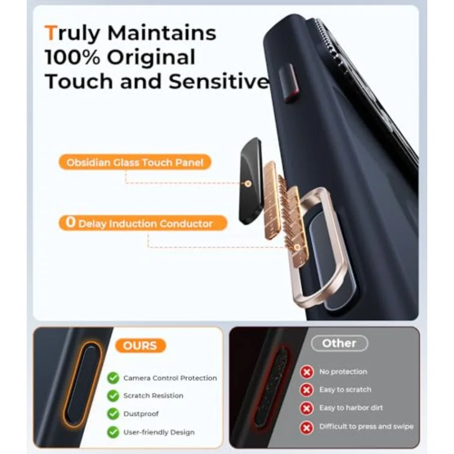 Capa magnética para iPhone 17 Pro Max 6,9 '' com proteção integrada de câmera Compatibilidade perfeita com grau militar MagSafe