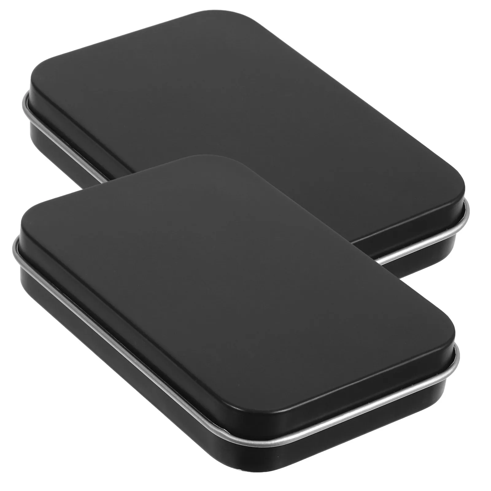 

2 шт. многоразовые металлические коробочки для зубной нити, маленькие прямоугольные контейнеры с откидной крышкой, портативные диспенсеры для ухода за полостью рта