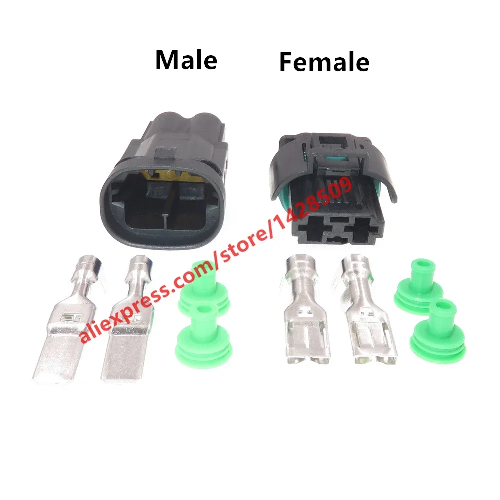 1 Set Tyco Amp 2 Pin Female Automotive Waterproof Connector Sealed Auto Plug Map Sensor Connector 1544317-1 1544678-2