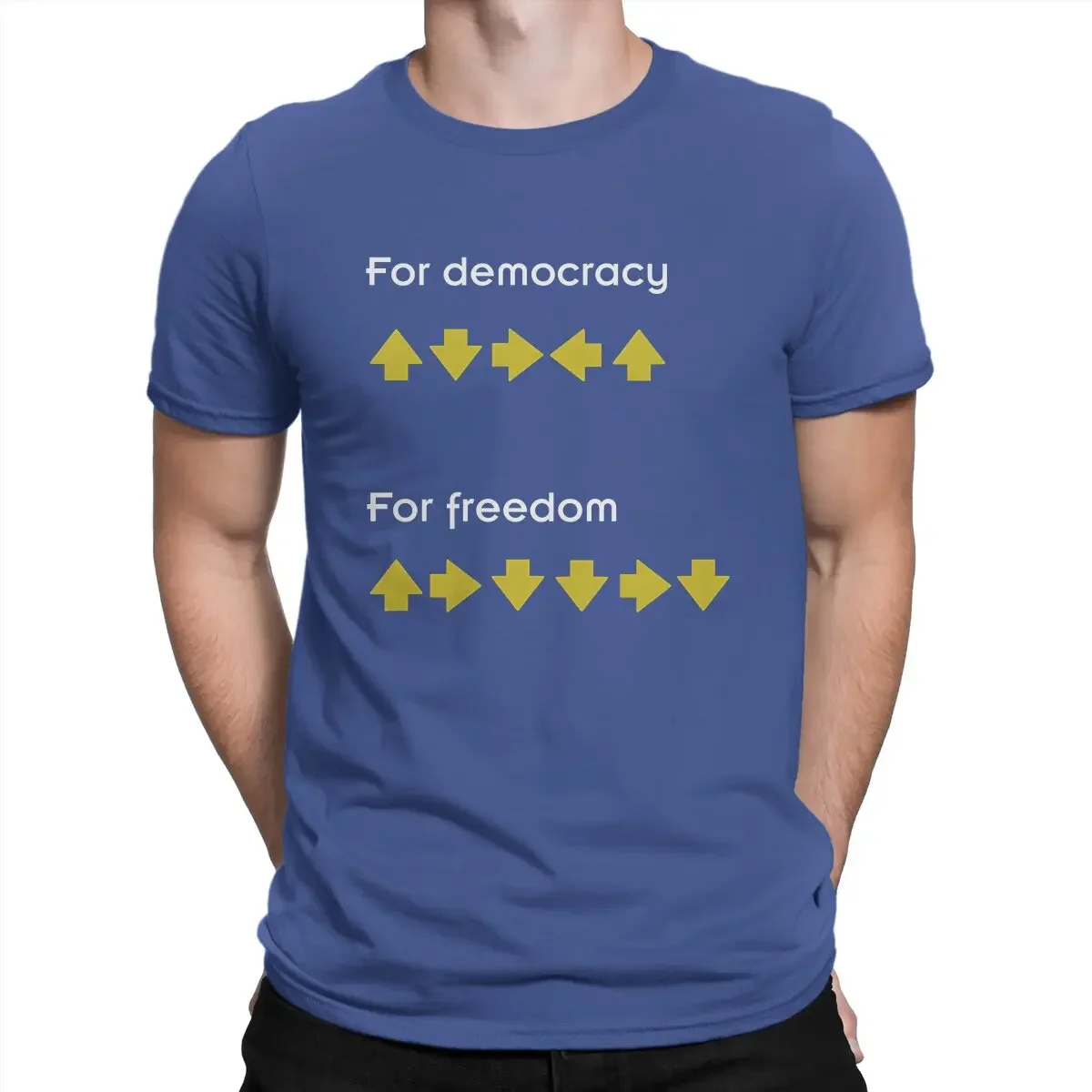 2024 For Democracy For Freedom Stratagems Men's T Shirt Helldivers Hipster Tees Short Sleeve O Neck T-Shirt Pure Cotton 5XL Tops