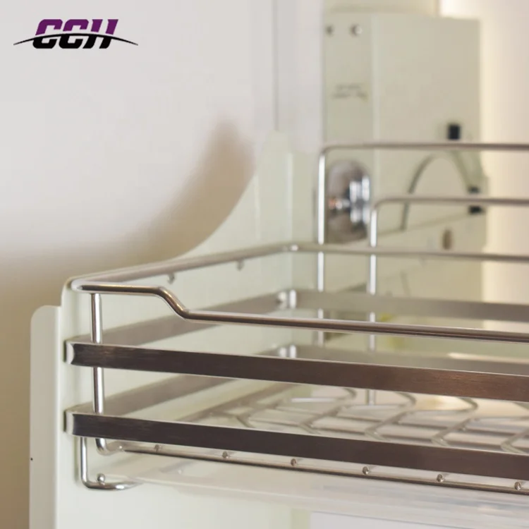 خزانة المطبخ، سلة سحب للأسفل، سلة سحب للخارج، خزانة رفع، سلة أسلاك الفولاذ المقاوم للصدأ #2