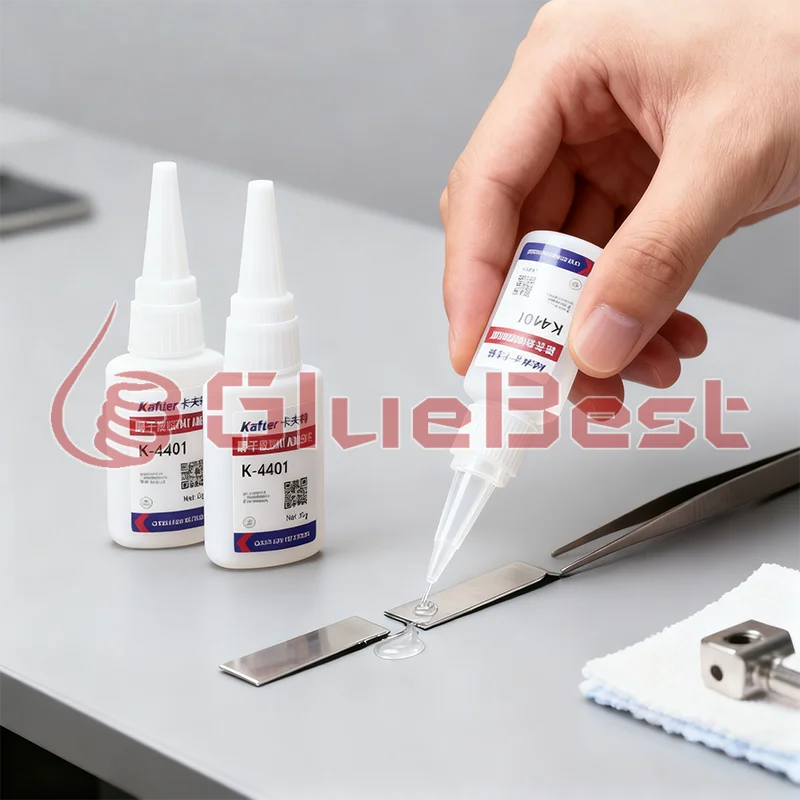 Kafuter K-4401/4495 Instant Low Viscosity Cyanoacrylate Sealant Rapid Cure for Metal Plastic Rubber Wood Textile Paper Bonding