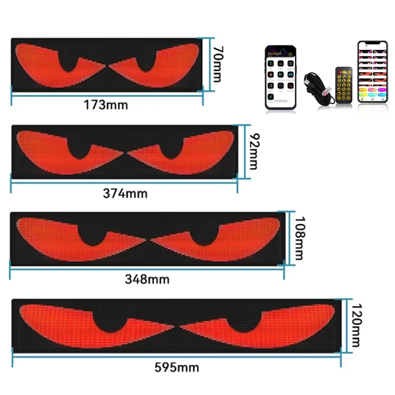 Car LED Sign Bluetooth APP LED Matrix Pixel Panel Night Light DIY Programmable Flexible LED Display For Car Store Hotel Bar
