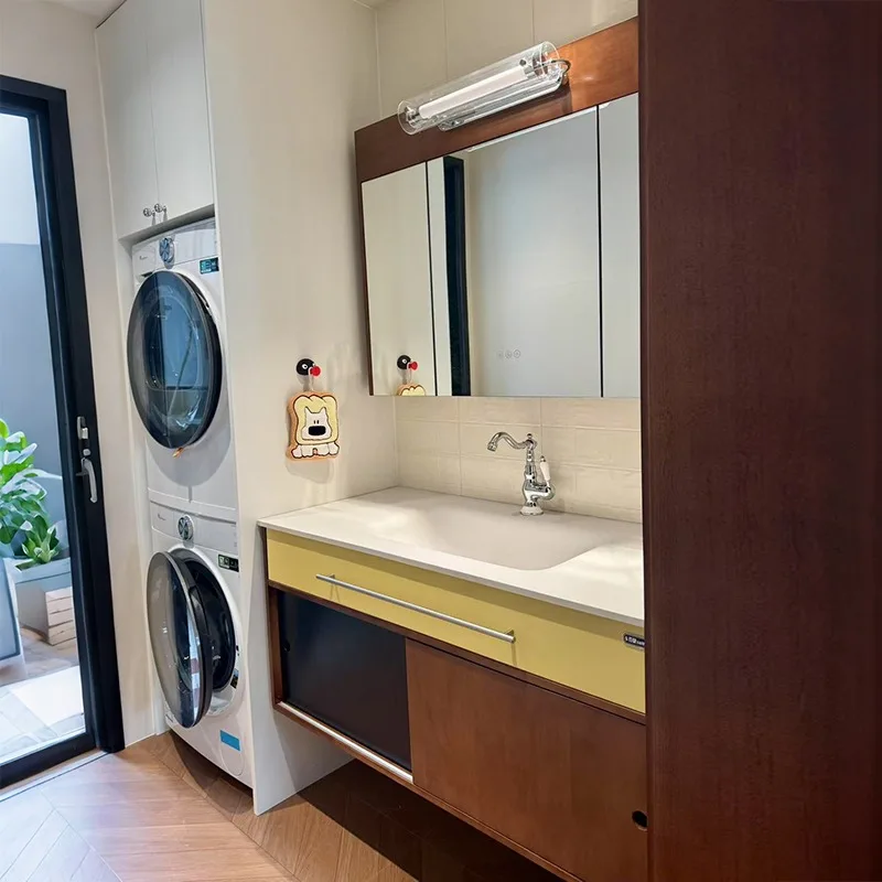 Bathroom slate hot bending integrated basin washing table