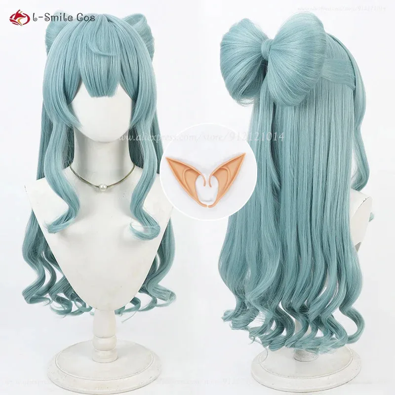 Юмакаки Мизуки Косплей Парик 70 см Длинные Синие Крюли Парики Термостойкие Синтетические Волосы Хэллоуин Рождество Ролевые Игры Комические Парики