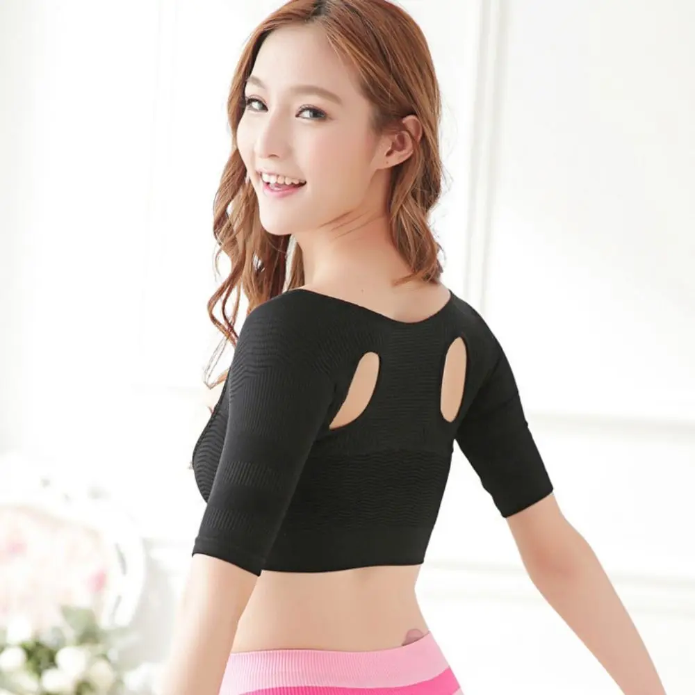 ملابس داخلية للتخسيس والأذرع الرقيقة للتحكم في البطن وتشكيل الجسم ملابس داخلية بدون خياطة للنساء مشد علوي لليوجا