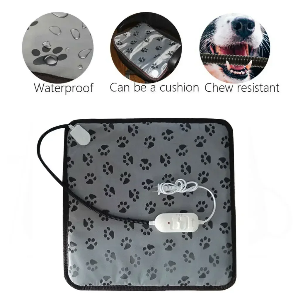 

Waterproof Pet Electric Heating Pad Mat Cushion Puppy Dog Cat Heated Pad Winter Warmer