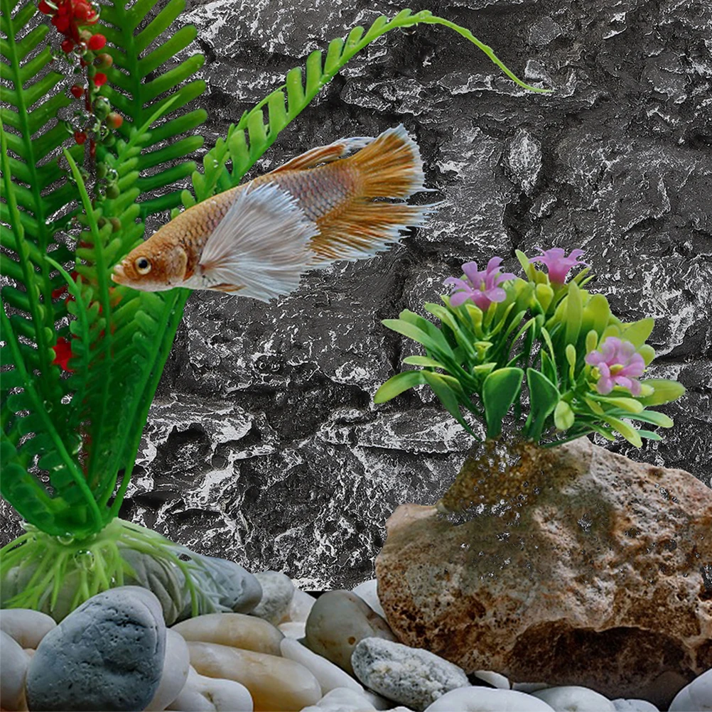 

Realistic Rock Panels 3D Aquarium Background Fish Tank Decorations Reptile Climbing Wall Reptile Terrarium Backdrops