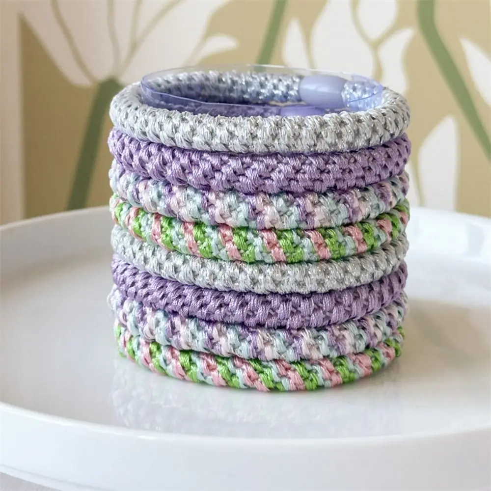 8pcs/Set Hair Tie Basic Hair Rope Set Ponytail Holder Cute Hair Ring Rubber Band Hair Accessories Korean Style