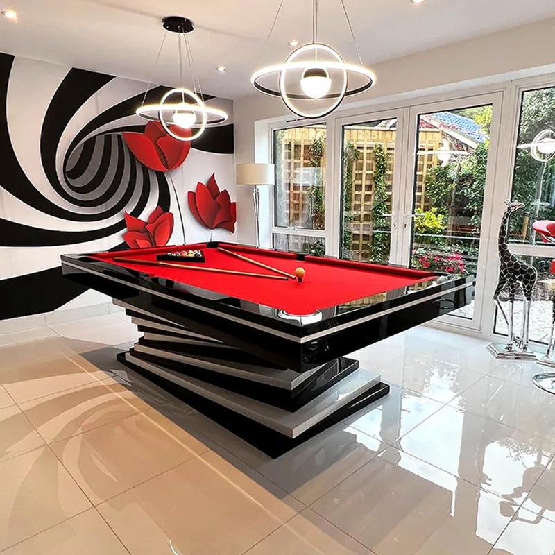 &c High-End Custom Multi-layer Solid Wood Marble Slate Modern Luxury Pool Table 7ft 8ft 9ft Billiard Table for Sale
