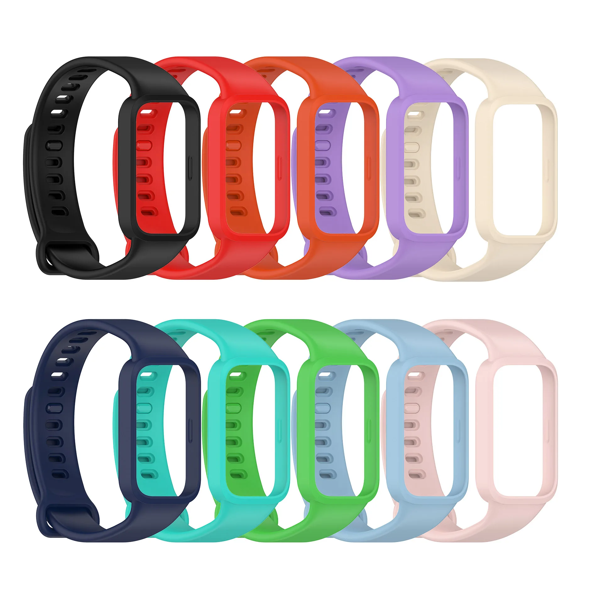 حزام ساعة من السيليكون لساعة Xiaomi Smart Band 9 Active/Redmi Band 3 الذكية، سوار رياضي بديل لملحقات معصمه #2