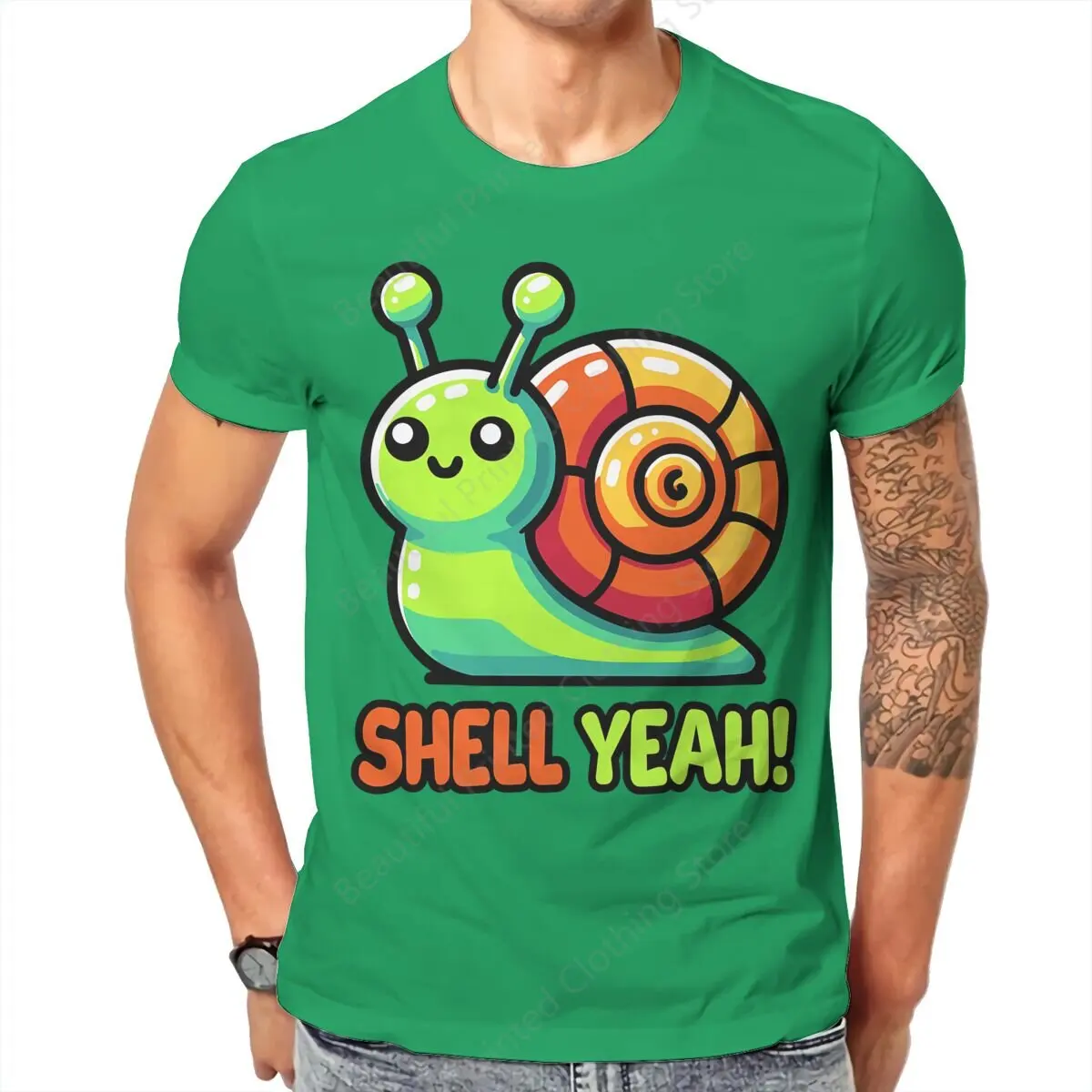 100% Cotton Turbo Snail T-shirt Cute Snail Print Comfrot Men's Women's T-Shirts Streetwear Basic Top Trend Fun Versatile