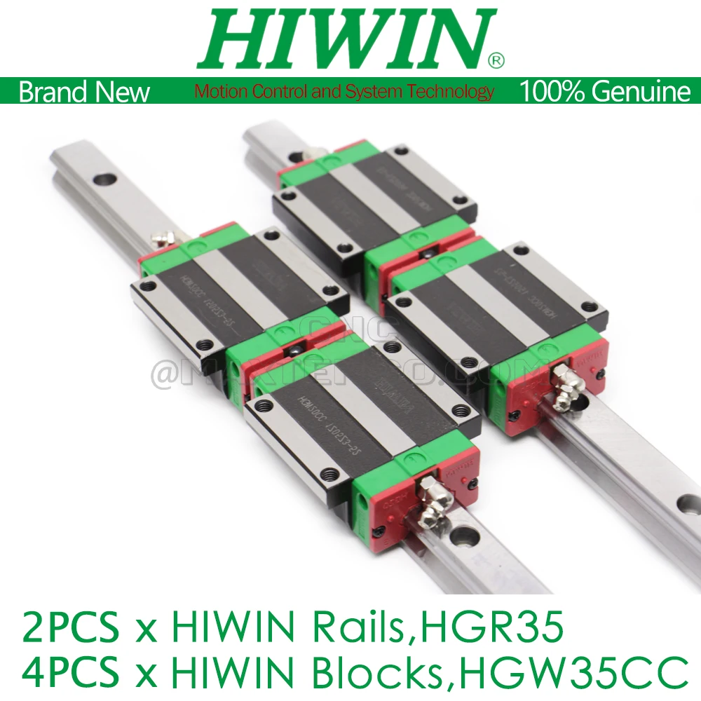 Genuine HIWIN HGW35CC Carriage Slide Block HGR35 Linear Guide 300 400 500 600 700 800 1000 1100 1200 1500mm Rail New HIWIN CNC