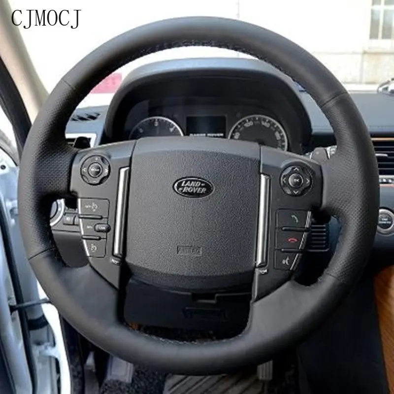 

Hand-Stitched Leather Car Steering Wheel Cover for Land Rover Discovery 4 Freelander 2 Freelander Auto Car Accessories