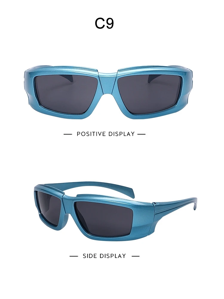 

Восстанавливаемые солнцезащитные очки Y2K в квадратной оправе Personali Trend Future Technology Feeling Glasses Hot S ex Korean Sle Suns...