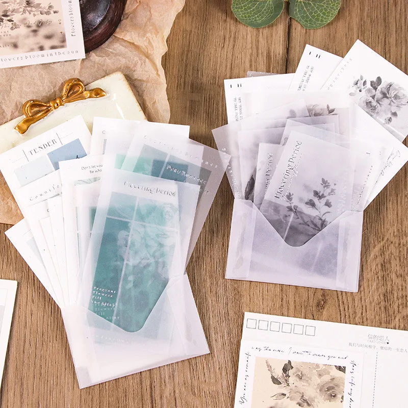 20 Lembar Kertas Kerajinan Pola Bunga Tinta Retro Kertas Kolase Kreatif untuk Jurnal Sampah DIY Scrapbook Kertas Latar Belakang Planner Estetis