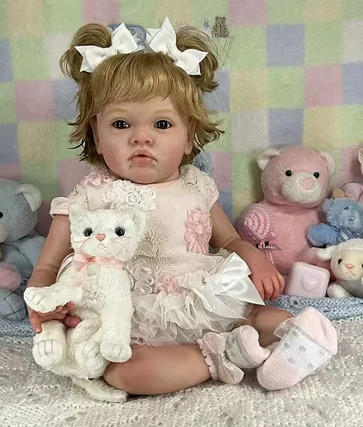 Customized Limited Supply 20inch Reborn Baby Chantal With Hand-Rooted Hair Already Finished Doll With Different Dress