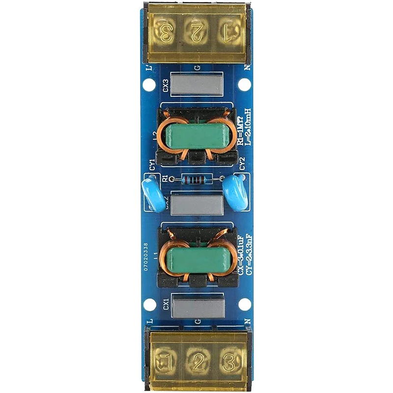 25A Power Supply Filter EMI High Frequency 2 Stage Power Supply EMI Filter Low-pass Filter Board for Frequency Conversion