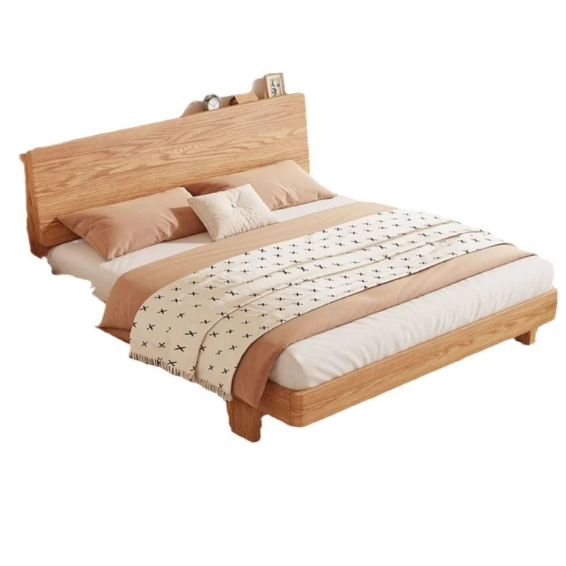 

Pure solid wood oak bed 1.5 meters household 1.8 meters double master bedroom bed