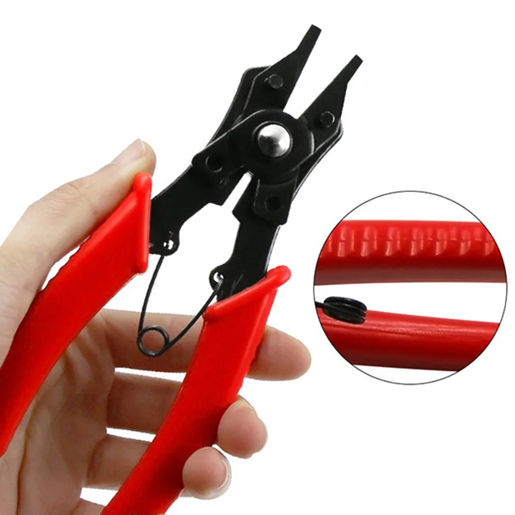 

1Set Snap Ring Pliers Multi-Functional 4-in-1 Interchangeable Jaw Head Circlip Pliers Repair Tool for Machinery Bicycle