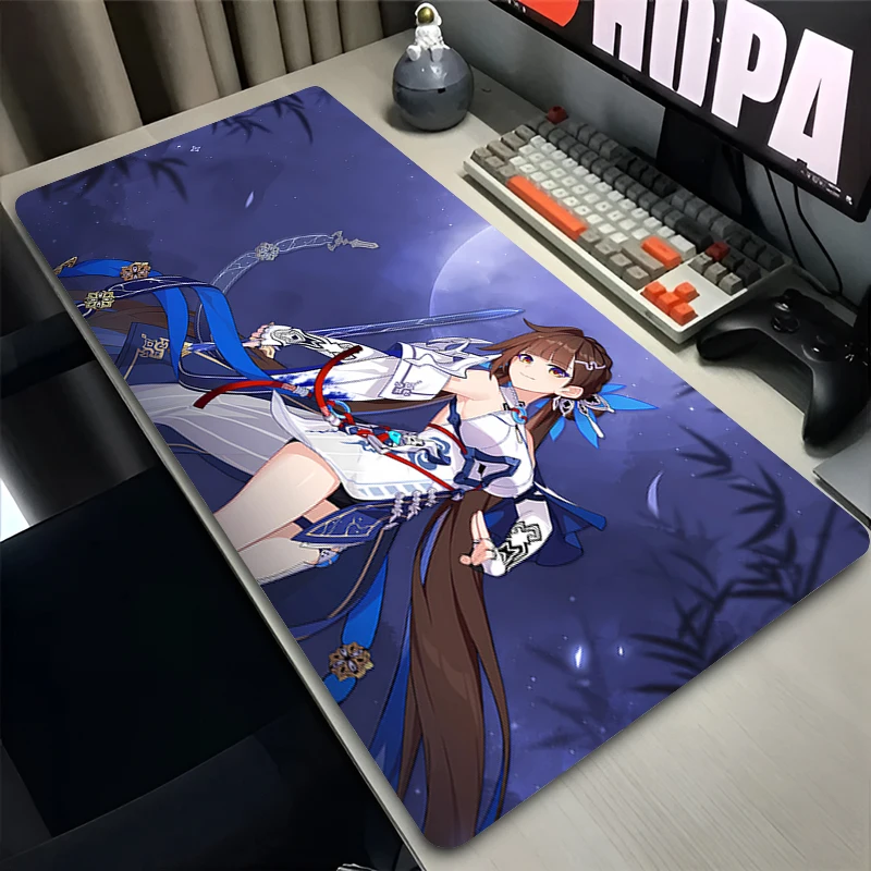 Alfombrilla de ratón antideslizante para oficina, accesorios para juegos de PC, alfombrilla para teclado de Anime h-honkai Impact 3, alfombrilla para ratón con estampado HD, alfombrilla para ratón de escritorio para ordenador portátil