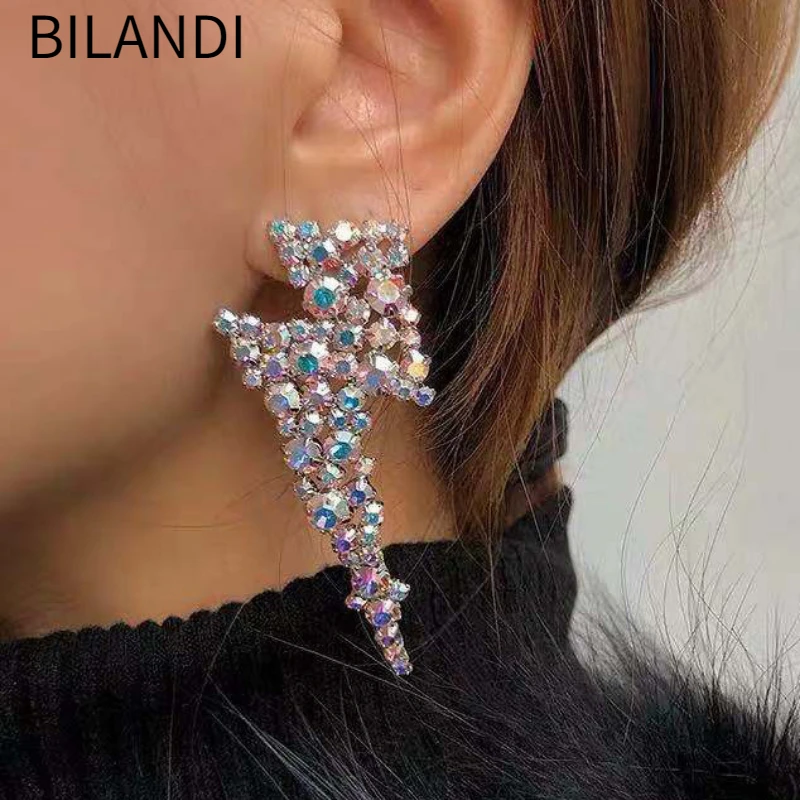 

Bilandi Modern Jewelry Trend Design Lightning lighting Shape Shiny Earrings For Women Female Gifts 2025 Trend New Hot Sale