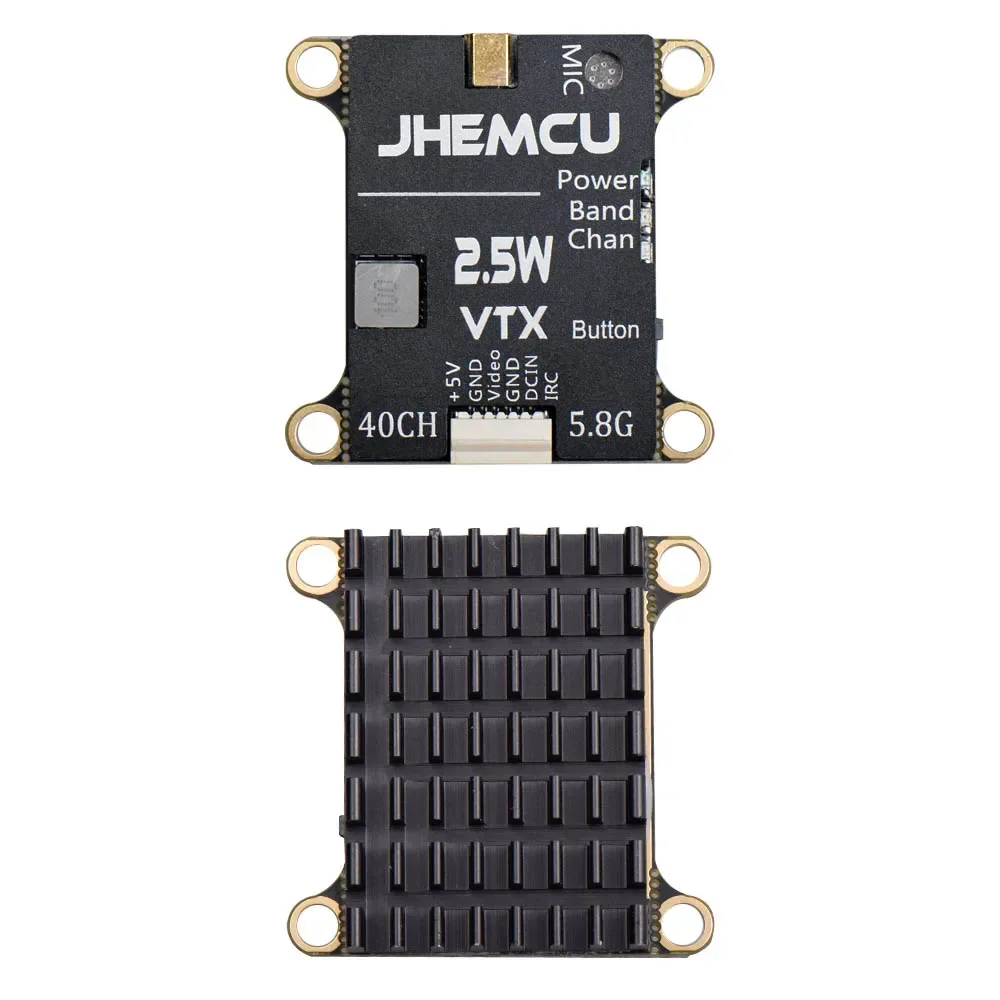 JHEMCU 2.5W VTX 5.8G 40CH regulowany nadajnik FPV 2-6S 30X30mm